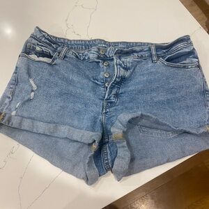 Old Navy Blue Jean Shorts with Distressed Hem